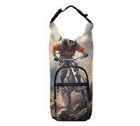 OWFKAY Water Bottle Carrier Bag Character Riding Bicycle in The Mountain Bottle Pouch Holder Sports Water Bottle Accessories