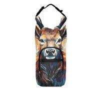 OWFKAY Water Bottle Carrier Bag Painting Deer with Antlers Bottle Pouch Holder Sports Water Bottle Accessories