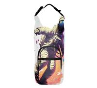OWFKAY Water Bottle Carrier Bag Watercolor Space Man Skating Character Bottle Pouch Holder Sports Water Bottle Accessories