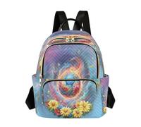 OWFKAY Women Fashion Backpack Purse College Backpack Anti Theft Rucksack Travel Shoulder Bag Bookbag Men, M The Football Design Featuring Blue and Red Flames