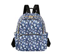 OWFKAY Women Fashion Backpack Purse College Backpack Anti Theft Rucksack Travel Shoulder Bag Bookbag Men M Blue Penguins with White Bea