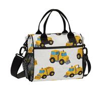 OWFKAY Women Insulated Lunch Bag Cooler Cool Bag Adults Reusable Bulldozer Cartoon Crossbody with Shoulder Strap Picnic S