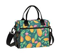 OWFKAY Women Insulated Lunch Bag Cooler Cool Bag Adults Reusable Mango Green Crossbody with Shoulder Strap Picnic S