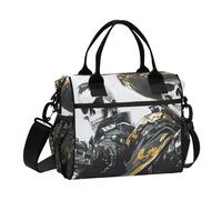OWFKAY Women Insulated Lunch Bag Cooler Cool Bag Adults Reusable Skull Characters Holding Gun Crossbody with Shoulder Strap Picnic S