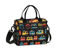 OWFKAY Women Insulated Lunch Bag Cooler Cool Bag Adults Reusable Trucks Fire Crossbody with Shoulder Strap Picnic S