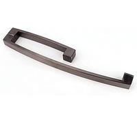 OWIEN 304 Stainless Steel Two-Sided Push Pull Door Handle, 9" Shape Sliding Barn Door Handle for Front Wood/Glass Door(Black Titanium)