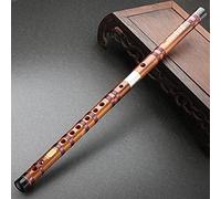 OWIEN Bitter Bamboo High-end Copper Flute Instrument Adult Professional Playing Advanced Flute Chinese Musical Dizi Clarinet G/F/E/D/C Tune(D)