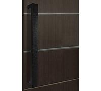 OWIEN Black Entry Push Pull Bar Handle, Commercial Stainless Steel Double-Side Sliding Door Handle, Interior or Exterior(60cm/2 ft)