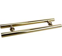 OWIEN Gold Shower Barn Entry Sliding Door Handle for Wood/Glass/Metal Front Doors, Steel Barn Door Pulls, 1.6ft/2ft/2.6ft(60cm/24in)