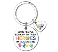 OWIGIU Autism Awareness Keychain Appreciation Gift for Autism Mom Mothers Day Gift for Mom From Autistic Boys Girls