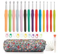 OWill 14 Piece Crochet Hook Set, Soft Grip Ergonomic Crochet Needles with Storage Case, Ideal for Beginners, Arthritic Hands