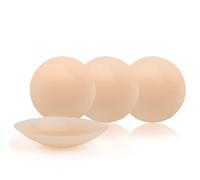 OWill 2 Pair Silicone Nipple Covers Invisible and Reusable Adhesive Nipple Cover Pasties for Women Nipple Covers and Tap (Beige1, 10cm)