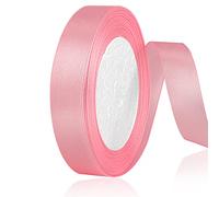 OWill Blush Pink Satin Ribbon, Double Sided Polyester 20mm X 22m(24 Yards) Gift Wrapping Ribbon for Crafting,Gift Wrapping, DIY Sewing Project, Cake Decoration,Party Balloon & Hair Bows