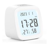 OWill Digital Alarm Clock for Heavy Sleepers, Loud Alarm Clocks Bedside Digital Clock Calendar Kids, Travel Alarm Clock with Light Battery Powered Small Desk Clock for Bedrooms