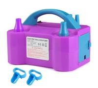 OWill Electric Balloon Pump UK,Portable Balloon Pump with Dual Nozzle Balloon Inflator (AC220-240V 600W),Balloon Machine for Fast Easy Bulk Balloons Filling (Purple)