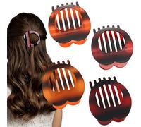 OWill Flat Claw Clip, 4 Pcs Flat Hair Clips for Women, Curved Design Hair Clips for Thick Thin Hairs, Hair Accessories for Women and Girls