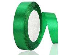 OWill Green Satin Ribbon, Double Sided Polyester 20mm X 22m(24 Yards) Gift Wrapping Ribbon for Cake Decoration, DIY Sewing Project, Party Balloon & Hair Bows Decoration