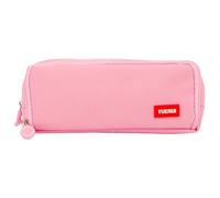 OWill Large Capacity Pencil Case with 3 Compartments, Pink