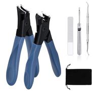 OWill Toenail Clippers, 2 PCS Nail Clippers for Thick Nails with Tool Kit, Wide Jaw Heavy Duty Toe Nail Clippers, Professional Pedicure Cutter for Men Women