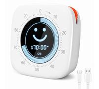 OWill Visual Timer for Kids, 100 Minute Cute Digital Kids Visual Timer Countdown Timing, Rechargeable Desk Time Management Tool for Study Classroom Teaching Kitchen Cooking