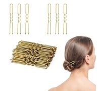 OWITER 50 PCS U Shaped Hair Pins for Bun，6cm/2.4Inches Hair Bun Pins，Bobby Pins French Hair Pin for Buns & Women Bun Pins Hair Pins for Buns & Women (Copper)