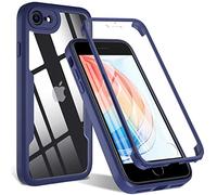 OWKEY iPhone SE 2020 Case, iPhone SE 2022/8/7 Case, 360° Full Body Heavy Duty Cover With Built-In Screen Protector, Shockproof Protective Phone Cover for iPhone SE/8/7 3rd 2nd Gen 4.7” (Blue)