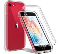 OWKEY iPhone SE 2020 Case, iPhone SE 2022/8/7 Case, 360° Full Body Heavy Duty Cover With Built-In Screen Protector, Shockproof Protective Phone Cover for iPhone SE/8/7 3rd 2nd Gen 4.7” (Clear)