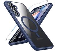 OWKEY Samsung A35|A55 5G Phone Case,Magnetic A35|A55 Case for Magsafe with Tempered Glass Screen Protector,[Shockproof Military] Transparent Back Slim Bumper Cover Phone Case Samsung A35|A55 5G,Blue