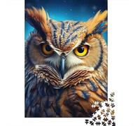 Owl 1000 Pc Thickened Paper Owl Close Up Puzzle Grown-Ups Relaxation Hobby Easy Store Engaging Brain Teaser 70x50cm/1000pcs