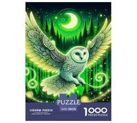 Owl, 1000-piece Jigsaw Puzzle, Creative Construction Activity Resulting in Displayable Visual Statement, Tasteful Decor Choice Elevating Domestic Atmosphere Personality, Suitable for Ages 12+, 38x26