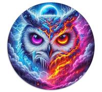 Owl 1000 Piece Jigsaw Puzzle for Kids And Adults Nocturnal Animal Brainteasing Jigsaws Educational Games Great Gift 1000pcs (67.5x67.5cm)