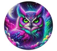 Owl 1000 Piece Jigsaw Puzzle for Kids And Adults Nocturnal Animal Colourful Jigsaws Challenge Games Great Gift 1000pcs (67.5x67.5cm)