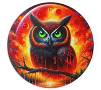 Owl 1000 Piece Jigsaw Puzzle for Kids And Adults Nocturnal Animal Colourful Jigsaws Educational Games Fun Present & Activity 1000pcs (67.5x67.5cm)