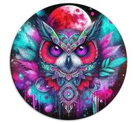 Owl 1000 Piece Jigsaw Puzzle for Women, Men Nocturnal Animal Colourful Jigsaws Educational Games Great Gift 1000pcs (67.5x67.5cm)