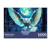 Owl, 1000-piece Jigsaw Puzzle, Satisfying Creative Diversion Enhancing Mood Confidence Accomplishment, Pleasant Home Based Entertainment Suitable for Quiet Nights Weekends, Suitable for Ages 12+, 38