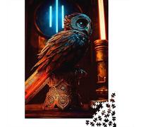Owl 1000-Piece Puzzle for Adults, 38x26cm/1000pcs; An Unhurried Indoor Weekend Activity; Low-dust White Pieces for Sorting