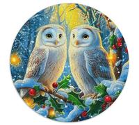 Owl 1000 Piece Round Puzzles for Kids And Adults Jigsaw Colorful for Animal And Home Decor Unique Challenge Games 1000pcs (67.5x67.5cm)