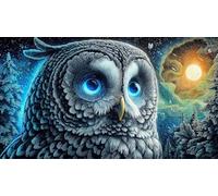 owl 1000 Pieces Jigsaw Puzzles for Adults Challenging Game Jigsaw Puzzle Home Decoration for The Whole for Women, Gifts for Men 38x52cm/1000pcs