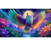 owl 1000 Pieces Jigsaw Puzzles for Adults Challenging Game Jigsaw Puzzle Home Decoration for The Whole for Women, Gifts for Men 38x52cm/1000pcs