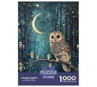 Owl 1000 Pieces Portable Jigsaw Puzzle Age 3+ Quirky, Abstract Design, Fun Details, Educational, Challenging Puzzle Games 38x26cm/1000pcs