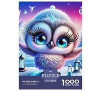 Owl 1000 Pieces Portable Jigsaw Puzzle Animal Age 3+ Cool Collage Effect, Fun Details, Educational, Challenging Puzzle Games 38x26cm/1000pcs
