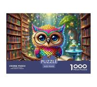 Owl 1000 Pieces Portable Jigsaw Puzzle Animal Age 3+ Cool Collage Effect, Home Decoration, Educational, Challenging 70x50cm/1000pcs