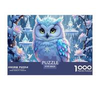 Owl 1000 Pieces Portable Jigsaw Puzzle Animal Age 3+ Cool Collage Effect, Home Decoration, Educational, Challenging Puzzle Games 38x26cm/1000pcs