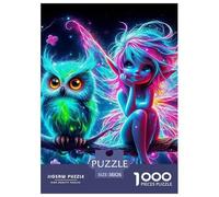 Owl 1000 Pieces Portable Jigsaw Puzzle Animal Age 3+ Cool Collage Effect, Home Decoration, Educational, Challenging 38x26cm/1000pcs