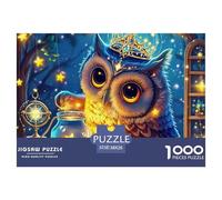 Owl 1000 Pieces Portable Jigsaw Puzzle Animal Age 3+ Quirky, Abstract Design, Fun Details, Educational, Challenging 38x26cm/1000pcs