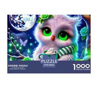Owl 1000 Pieces Premium Jigsaw Animal Age 3+ Cool Collage Effect, Fun Details, Educational, Challenging Puzzle Games 38x26cm/1000pcs