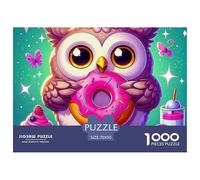 Owl 1000 Pieces Premium Jigsaw Animal Age 3+ Cool Collage Effect, Home Decoration, Educational, Challenging Puzzle Games 70x50cm/1000pcs