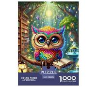 Owl 1000 Pieces Premium Jigsaw Animal Age 3+ Quirky, Abstract Design, Fun Details, Educational, Challenging 38x26cm/1000pcs