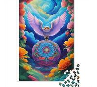 Owl 1000 Pieces Thickened Paper Jigsaw Owl Dream Net Puzzle Adults Relaxation Hobby Engaging Brain Teaser Easy Store 38x26cm/1000pcs