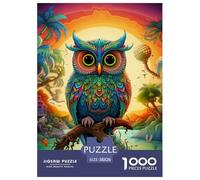 Owl 1000pcs Animation Paper Jigsaw Puzzle Challenging & Brainteasing Beautiful Decoration for Adults And Kids 38x26cm/1000pcs